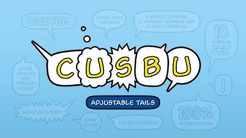 Adjustable Speech Bubbles After Effects Templates