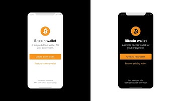 Bitcoin UI kit dark mode progress