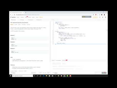 LeetCode Problem #470 Implement Rand 10  Using rand 7()