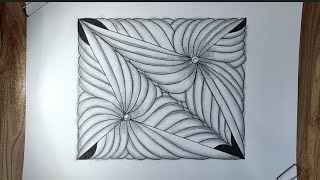 Pattern 528|Zentangle|Zentangle art|Zendoodle art|Zenfloral art|Doodle art|Floral art|Line art