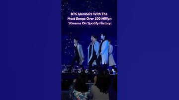 BTS Members with The Most Songs Over 100M Streams on Spotify! 🎶🔥#shorts  #trending #kpop #bts