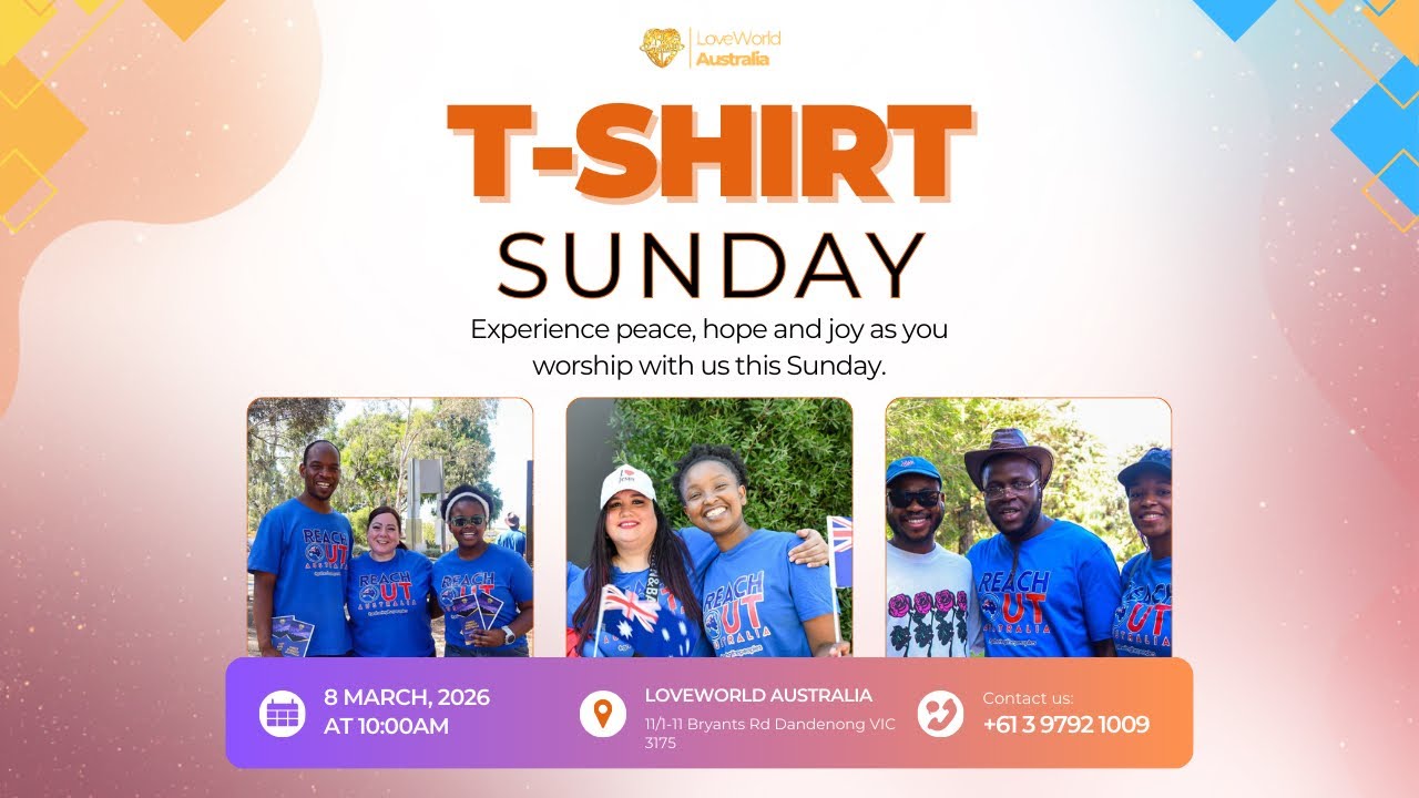 LIVE: SUNDAY SERVICE || T-SHIRT SUNDAY | 29 MARCH 2026