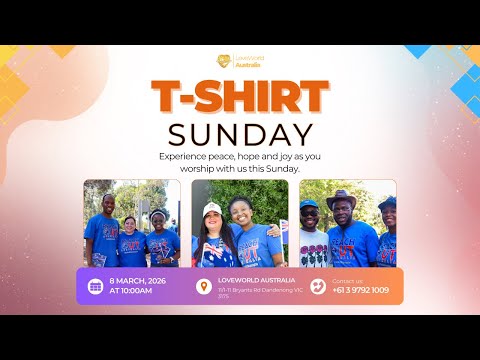 LIVE: SUNDAY SERVICE || T-SHIRT SUNDAY | 29 MARCH 2026