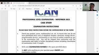 ICAN Nov 2023 Preseen Case Study Preliminary Discussion   Lecture 9