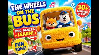 The Wheels On The Bus Kids Song Animal Song