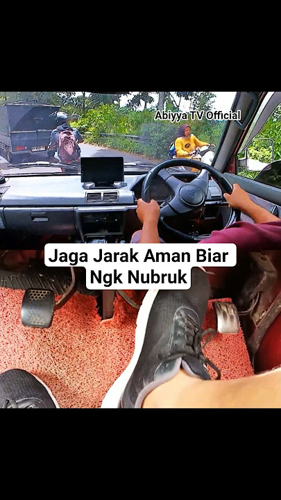 Jaga jarak aman biar ngk nubruk #belajarnyetirmobilmanual #howtodrivemanualcar