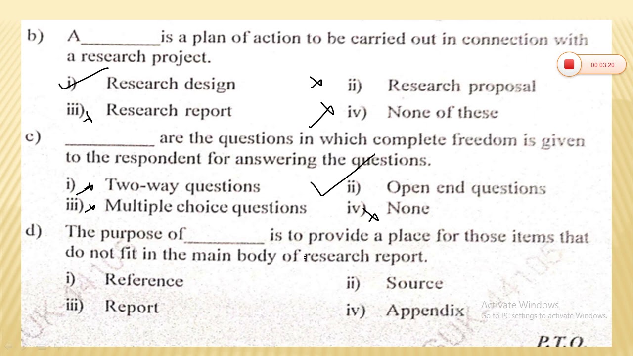 mcom sem 2 research methodology question paper