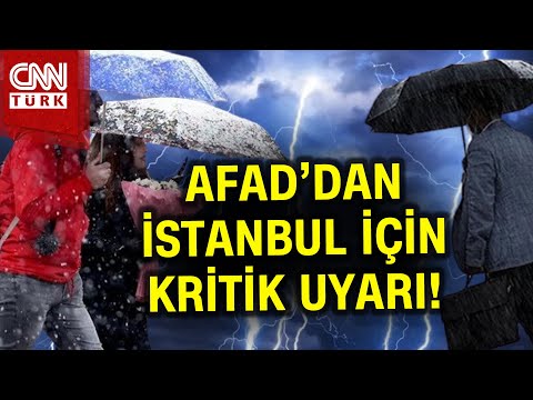 SON DAKİKA! 🚨AFAD'dan İstanbul İçin Kritik Uyarı! #Haber