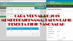 Cara Verval Pd 2018, Memperbaiki Nama dan Tahun Lahir PD Yang Salam ~ Terbaru - Durasi: 6.10. 