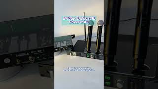 One rack fits multiple mics—super clean setup for big events!