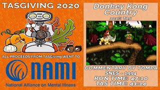 Donkey Kong Country 101% TAS by Tompa (TASGiving 2020)