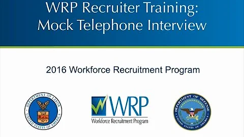 WRP Recruiter Training: Mock Phone Interview