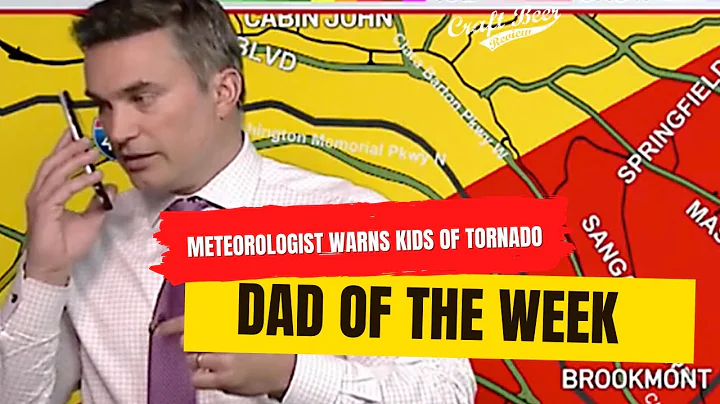 DAD OF THE WEEK. METEOROLOGIST CALLS KIDS TO WARN THEM ABOUT A TORNADO DURING BROADCAST
