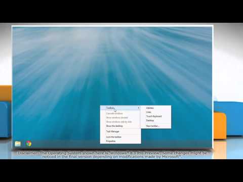 How to add a toolbar to the taskbar in Windows® 8.1