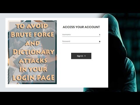 TO AVOID BRUTE FORCE AND DICTIONARY ATTACKS IN YOUR LOG IN PAGE