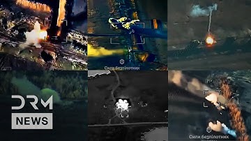 RAW FOOTAGE: Ukrainian Military Releases Video Showing Strike on Russian Convoy | AH1N