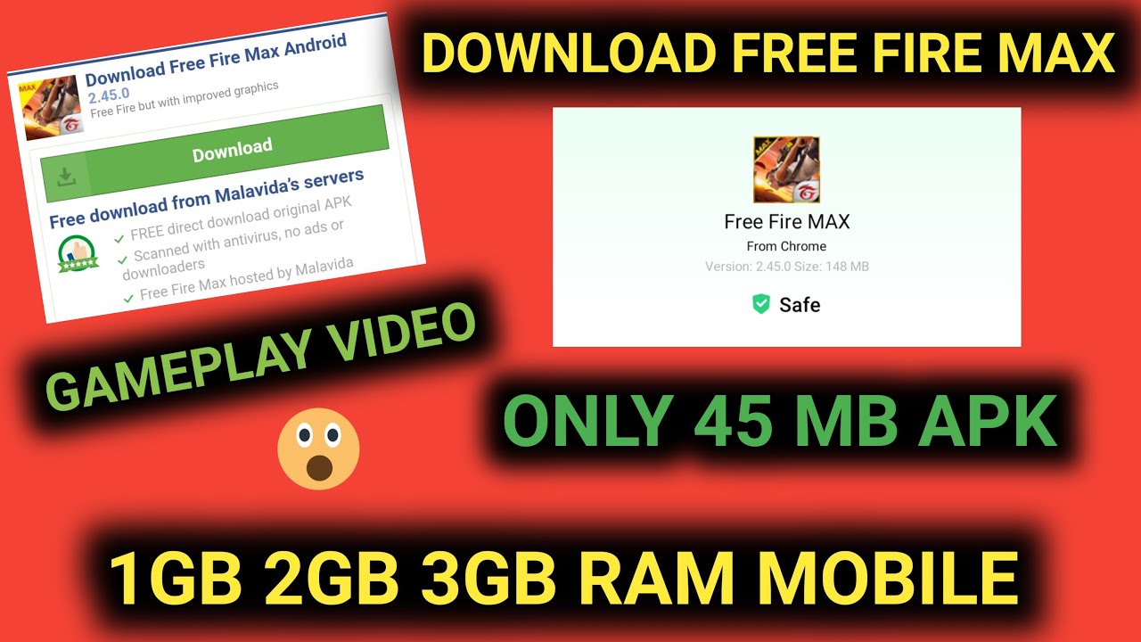 Free Fire Max Game Apk Gameplay Play 1gb 2gb 3gb Ram Mobile Download Free Fire Max Apk Youtube