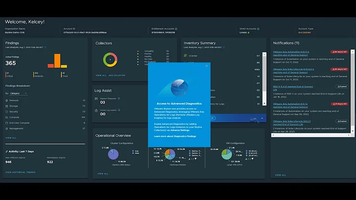 VMware Skyline Advisor Pro What's New: Diagnostic Findings
