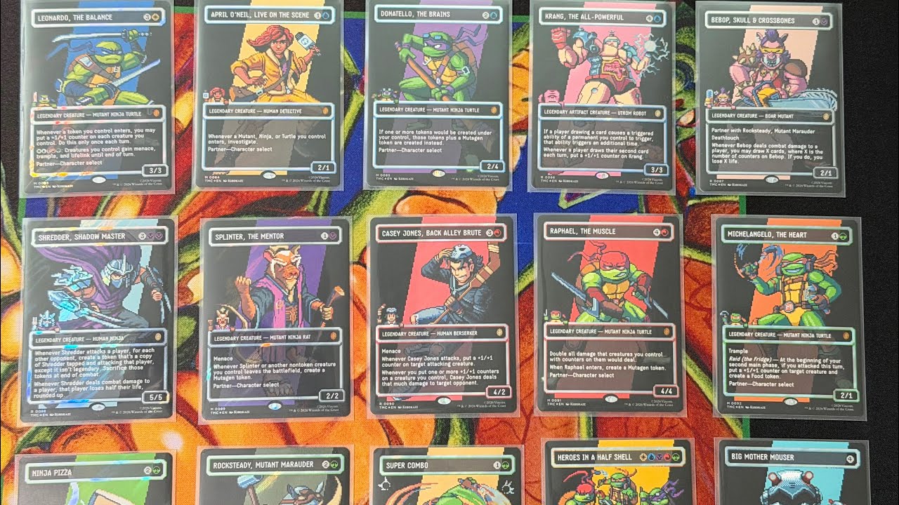 MTG TMNT Collection Update - Full Pixel Art Set!! - YouTube