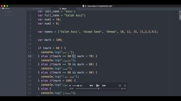 3- المتغيرات و المصفوفات و العلامات المنطقية في جافاسكربت - جافاسكربت وجيكويري للمبتدئين