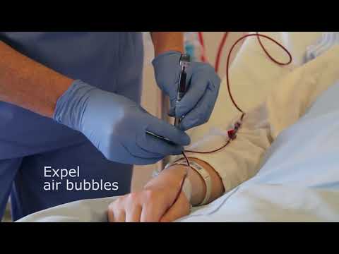 Arterial line sampling to obtain an arterial blood gas