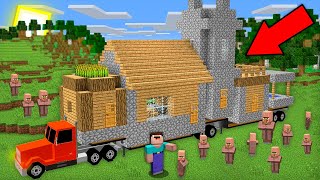 HOW TO FIND A UNUSUAL TRUCK WITH A VILLAGE ON WHEELS IN MINECRAFT ? 100% TROLLING TRAP !