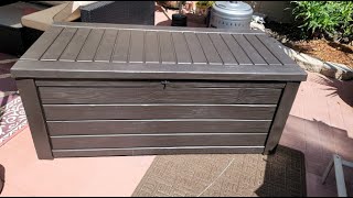 Keter Westwood 150 Gallon Resin Large Deck Box Organization and Storage Review, FANTASTIC!