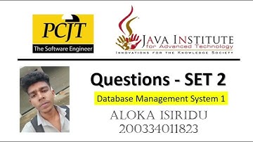 Question Set 02 | Database Management System 01 | Java Institute