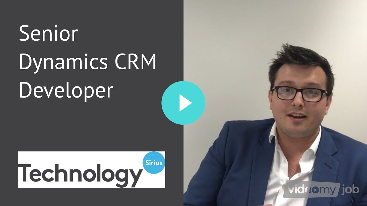 Senior Dynamics CRM Developer YouTube