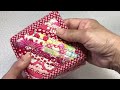 ストリングキルトが可愛い布バスケット💖Cute cloth basket with string quilt💖