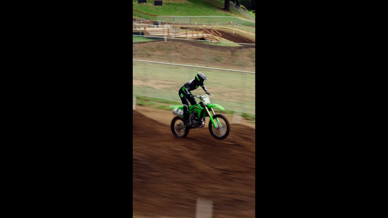 The #KX250 doesn't ask for the line — it takes it.