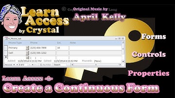 Learn Access -6- Create a Continuous Form in Microsoft Access