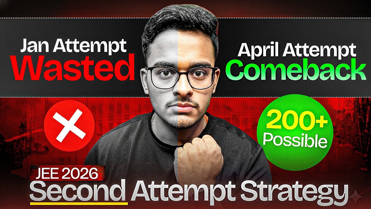 JEE Main 2026 Second Attempt Strategy | How to Score 200+ Marks - YouTube