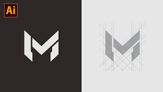 Cara membuat logo letter M modern di adobe illustrator