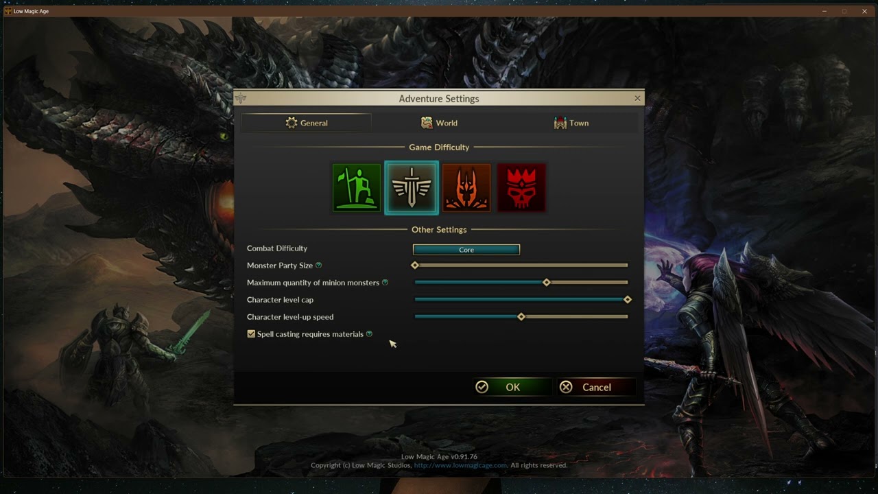 Let's Play Low Magic Age (Again!) (Deep & Complex D&D-Style CRPG!) 1 - Going Over Settings Sunnn @_@