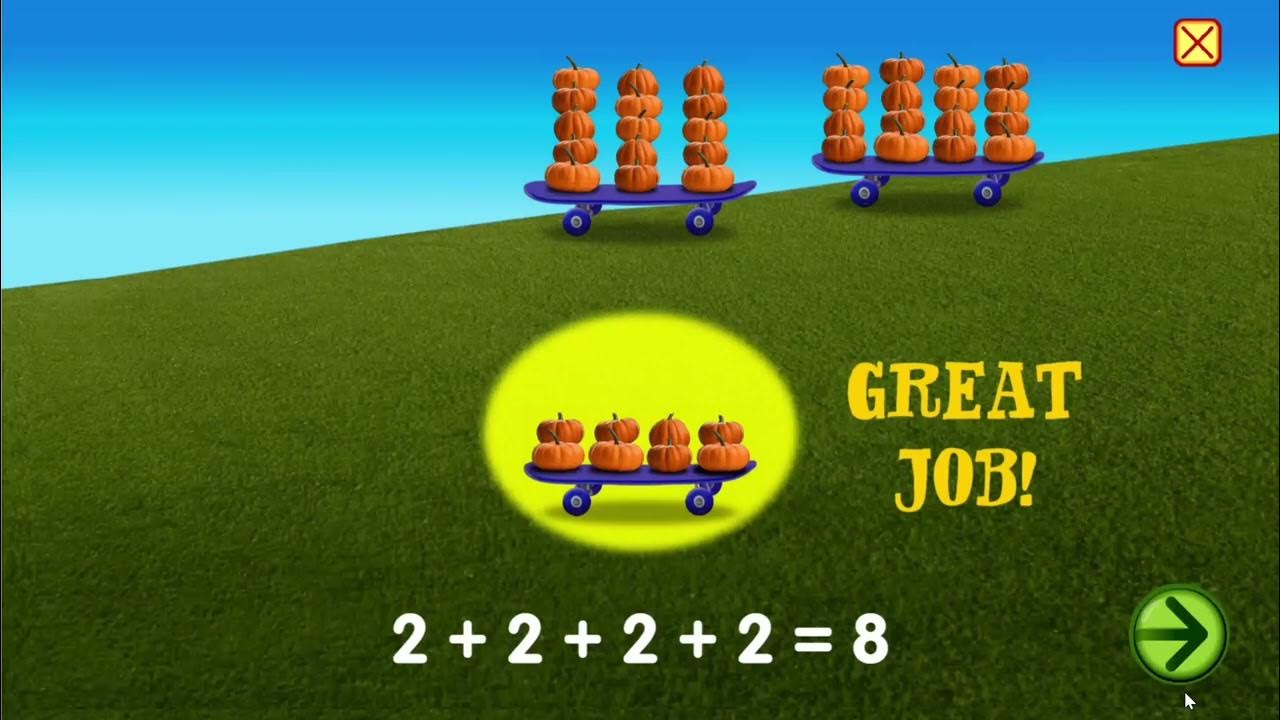 Starfall grade 2 foundations for multiplication counting pumpkins