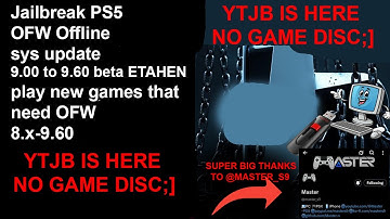 Jailbreak PS5 on OFW 4.x to 9.60 Y2JB backup and restore NO GAME DISC