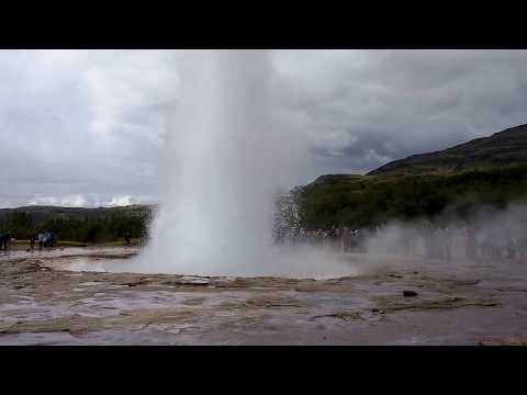 Strokkur geyser erupting, Iceland - 01