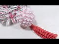 【つまみ細工】くす玉のかんざし　kusudama Tutorial kanzashi #家で一緒にやってみよう　#StayHome