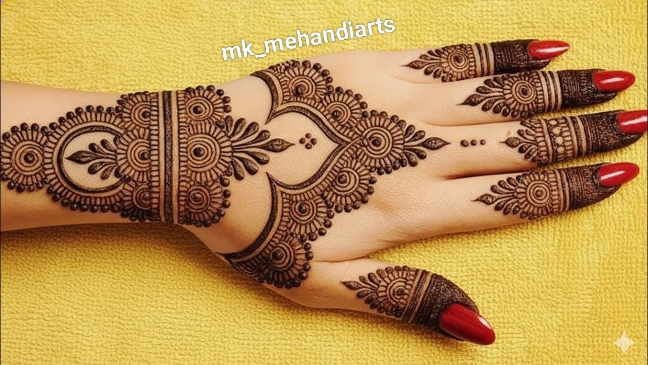 Very simple unique style mehndi design for back hand | new easy mehndi design 2026 | mehndi design |