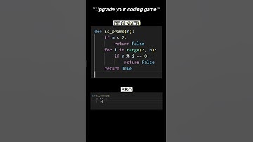 Beginner😅 vs Pro😎: Check Prime Numbers in #Python #programming #coding #shorts #trending #youtube