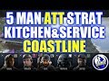 5 Man Strat- Coastline, Attacking Kitchen &amp; Service: Rainbow Six Siege Burnt Horizon