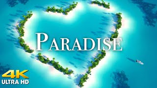 FLYING OVER PARADISE (4K UHD) Amazing Beautiful Nature Scenery with Relaxing Music for Stress Relief