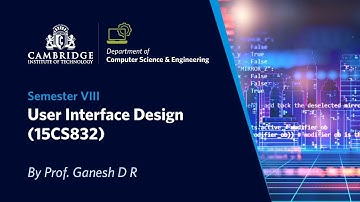 CSE Online classes by Cambridge Institute of technology, Module 5 | CSE VIII USER INTERFACE DESIGN