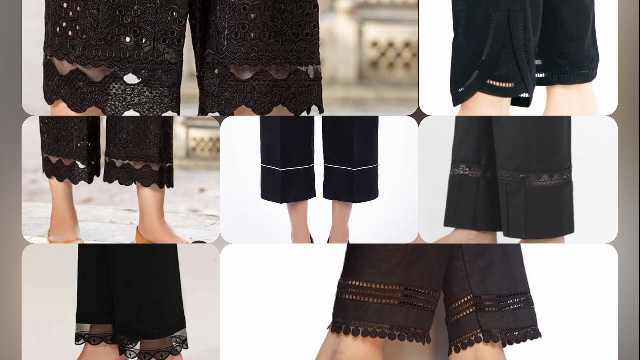 Trendy black trouser designs || New and stylish trouser ideas 2023 || Elegant black trouser designs