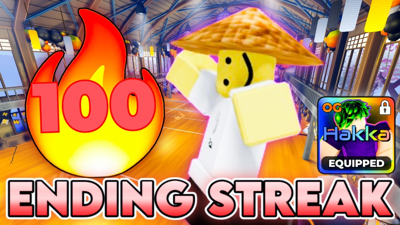 Destroying 100 Streaks With HAKKA in Volleyball Legends!