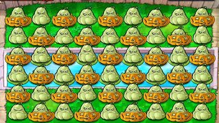 Endless survival last stand pool stand 5 flags with Halloween plants #pvsz #pvz