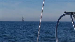 Lady Washington Tall Ship on the horizon in Morro Bay!