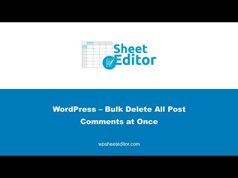 WordPress – Bulk Delete All Post Comments at Once