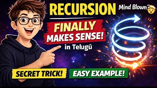 Introduction to Recursion 🔁 Part 3  | Think Recursively 🧠 | DSA in Telugu 🇮🇳 | From Basics to Logic💡